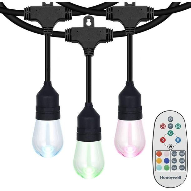 Commercial Grade Patio Lights with 8 Plastic E26 Bulbs Create Cafe Ambience in Your Backyard Honeywell 24FT Linkable Water Resistant LED Indoor Outdoor Color Changing String Light with Remote Control Commercial Grade Patio Lights with 8 Plastic E26 Bulbs Create Cafe Ambience in Your Backyard Honeywell 24FT Linkable Water Resistant LED Indoor Outdoor Color Changing String Light with Remote Control